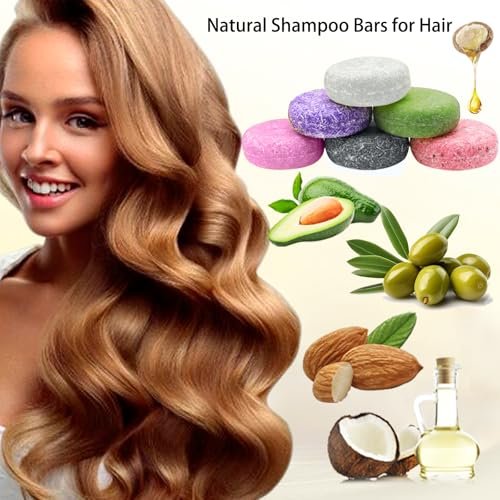 DBEAUTYM 8 Pack Shampoo Bar Gift Set - Natural Solid Shampoo for Dry, Damaged Hair with Plant Essence Oil - Promotes Healthy Growth - Travel Size Bulk Set Avelisse