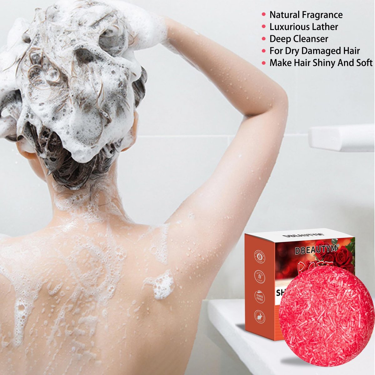 DBEAUTYM 8 Pack Shampoo Bar Gift Set - Natural Solid Shampoo for Dry, Damaged Hair with Plant Essence Oil - Promotes Healthy Growth - Travel Size Bulk Set Avelisse
