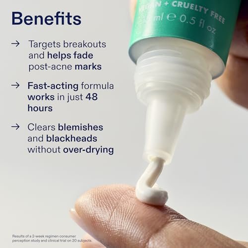 Skinfix 2% BHA Spot Treatment with Niacinamide - 0.5 fl oz - Acne & Blackhead Clearing Serum - Fragrance Free, Vegan & Cruelty Free Avelisse