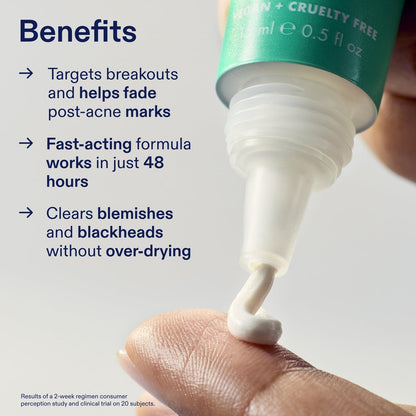 Skinfix 2% BHA Spot Treatment with Niacinamide - 0.5 fl oz - Acne & Blackhead Clearing Serum - Fragrance Free, Vegan & Cruelty Free Avelisse