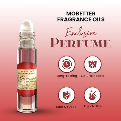 MOBETTER FRAGRANCE OILS Baracca Royal 580 Rouge 0.33 Oz Perfume Fragrance Body Oil for Unisex