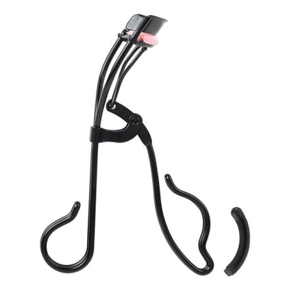 JAPONESQUE Professional Volumizing Lash Curler – Long-Lasting Curl for Natural & False Lashes, Fits Most Eye Shapes & Large Eyes, Includes 1 Refill Pad