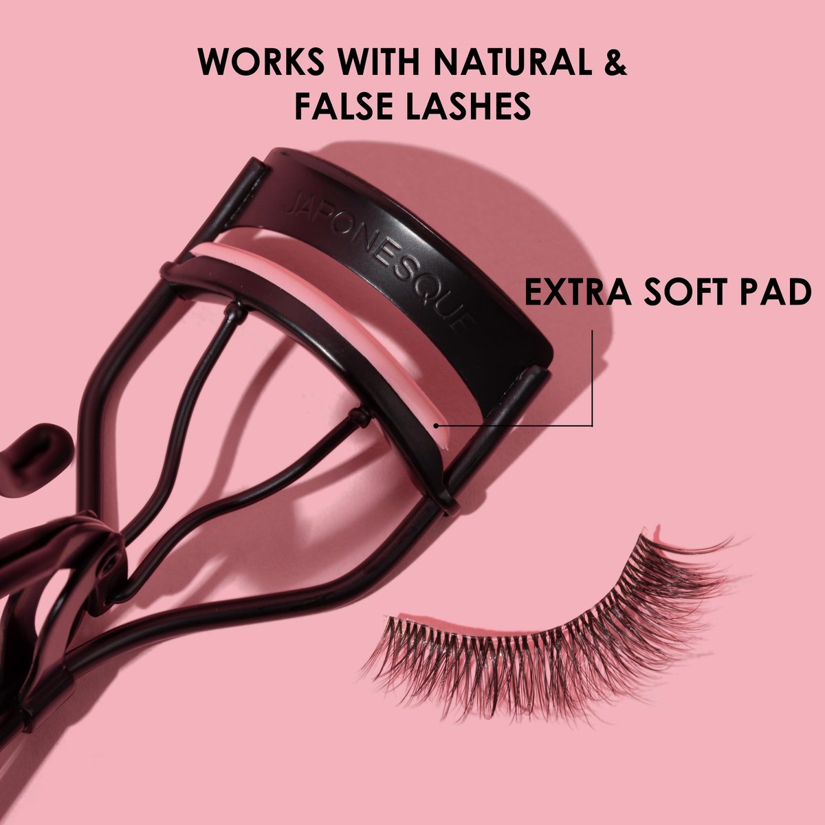 JAPONESQUE Professional Volumizing Lash Curler – Long-Lasting Curl for Natural & False Lashes, Fits Most Eye Shapes & Large Eyes, Includes 1 Refill Pad - görsel 11