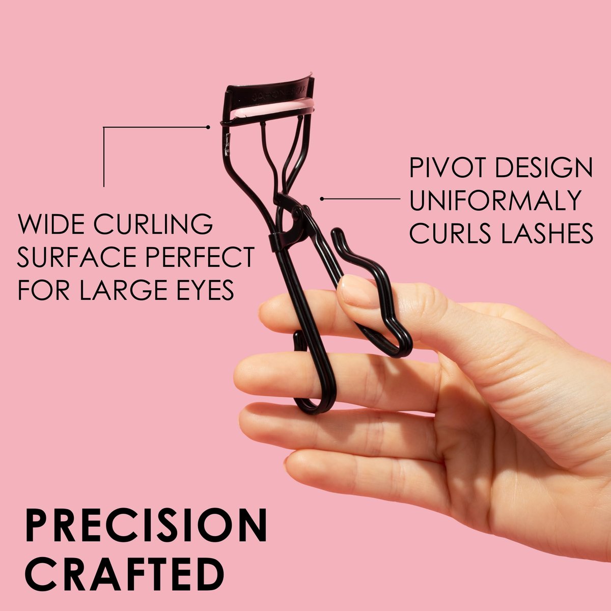 JAPONESQUE Professional Volumizing Lash Curler – Long-Lasting Curl for Natural & False Lashes, Fits Most Eye Shapes & Large Eyes, Includes 1 Refill Pad - görsel 13
