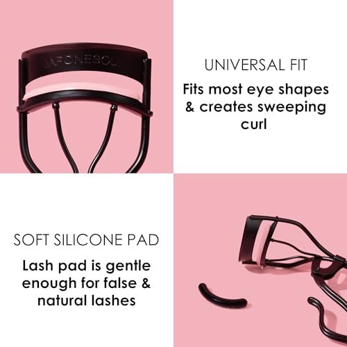 JAPONESQUE Professional Volumizing Lash Curler – Long-Lasting Curl for Natural & False Lashes, Fits Most Eye Shapes & Large Eyes, Includes 1 Refill Pad - görsel 6