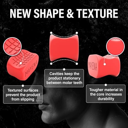NEW VERSION Jaw Exerciser for Men and Women | 4 Resistance Levels Powerful Jaw Trainer Set | Defines Jawline & Tones the Face | Helps Reduce Double Chin Avelisse