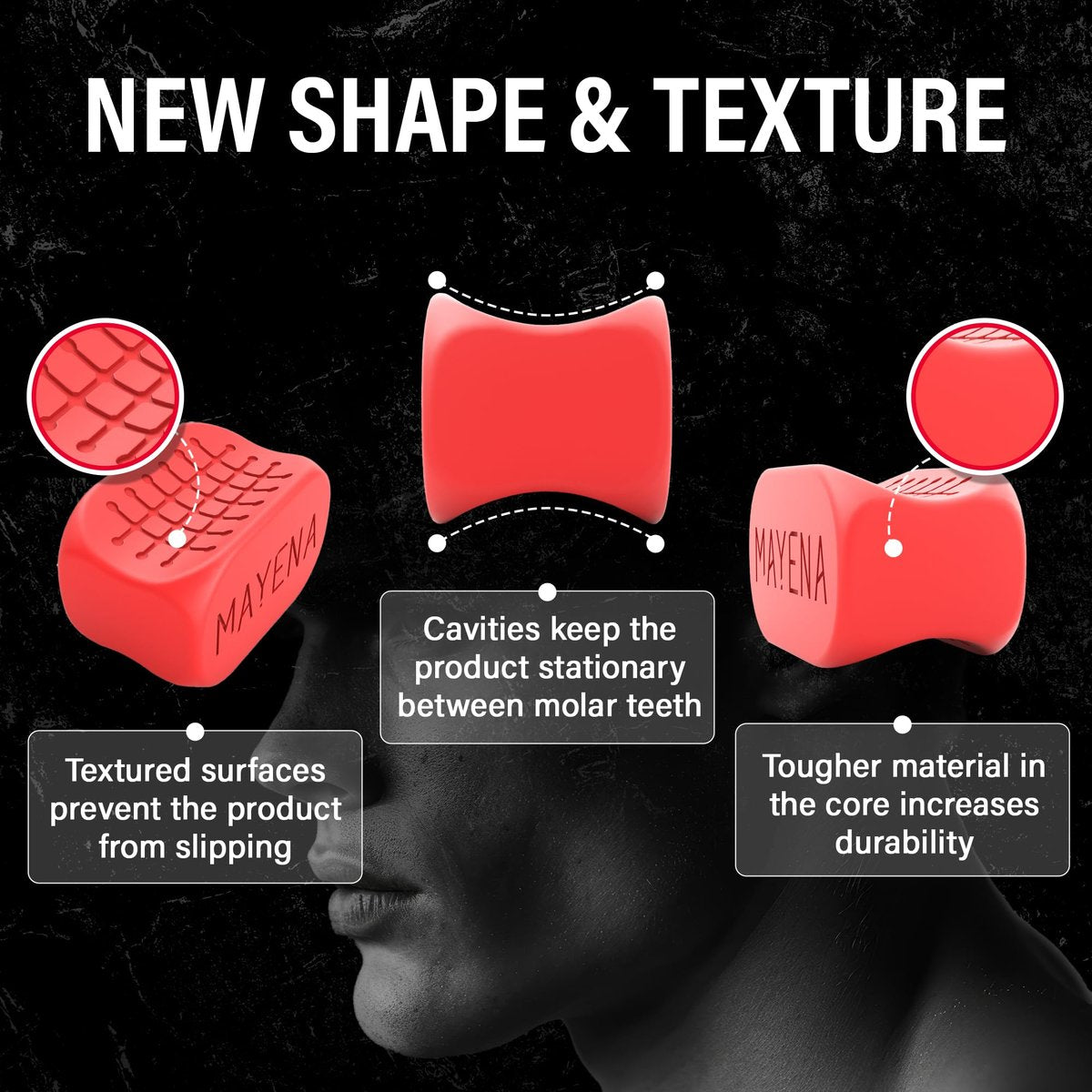 NEW VERSION Jaw Exerciser for Men and Women | 4 Resistance Levels Powerful Jaw Trainer Set | Defines Jawline & Tones the Face | Helps Reduce Double Chin Avelisse
