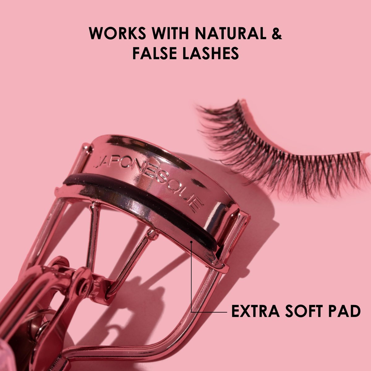 JAPONESQUE Comfort Grip Eyelash Curler – Universal Fit for Natural & False Lashes, Long-Lasting Curl (Limited Edition Pink) - görsel 9