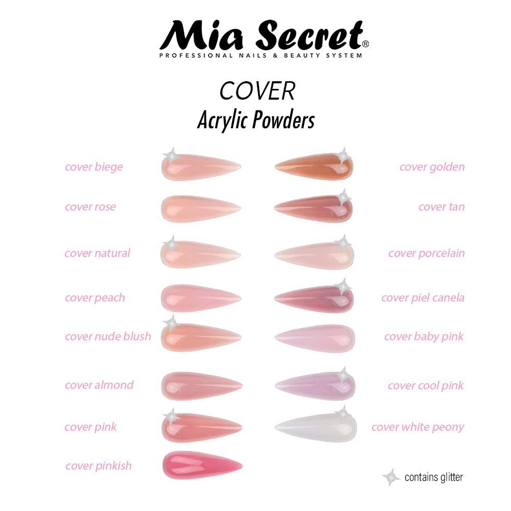 Mia Secret COVER PINKISH Acrylic Powder (1oz) for Flawless Nail Extensions - görsel 5