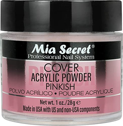 Mia Secret COVER PINKISH Acrylic Powder (1oz) for Flawless Nail Extensions