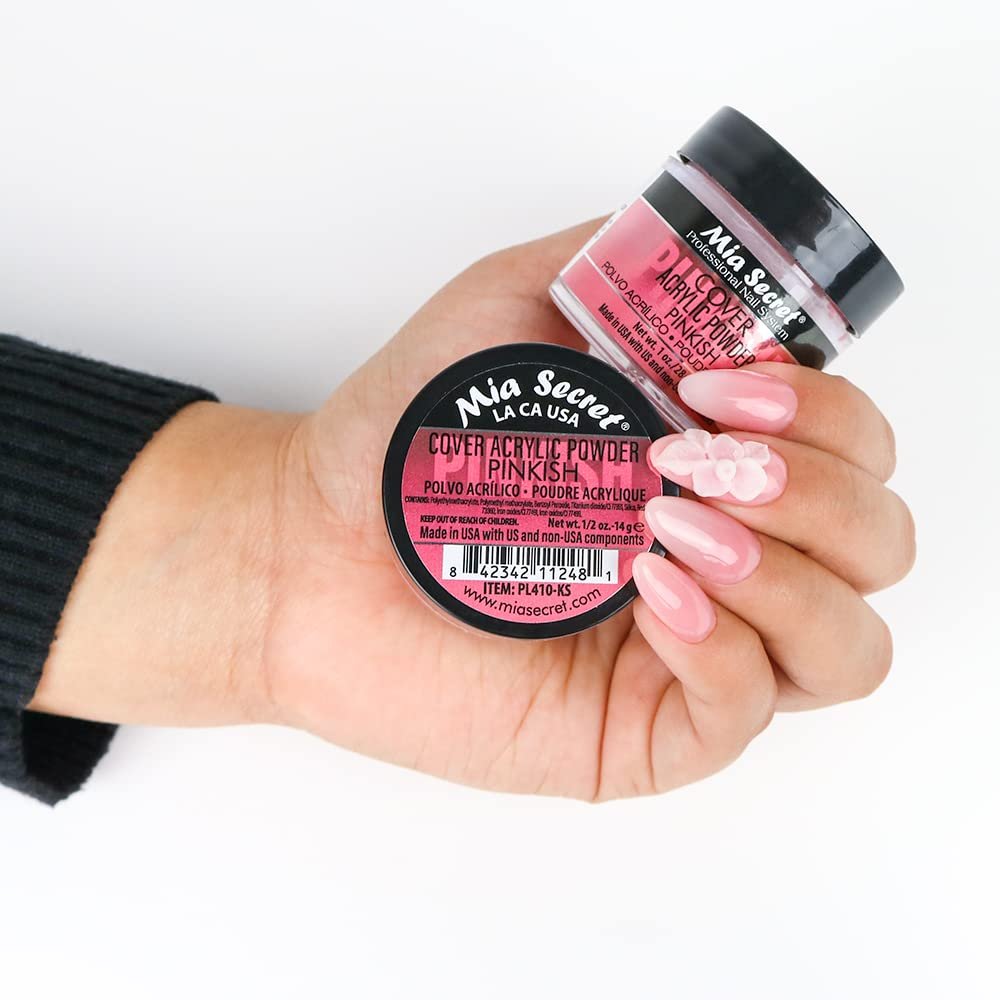 Mia Secret COVER PINKISH Acrylic Powder (1oz) for Flawless Nail Extensions - görsel 3