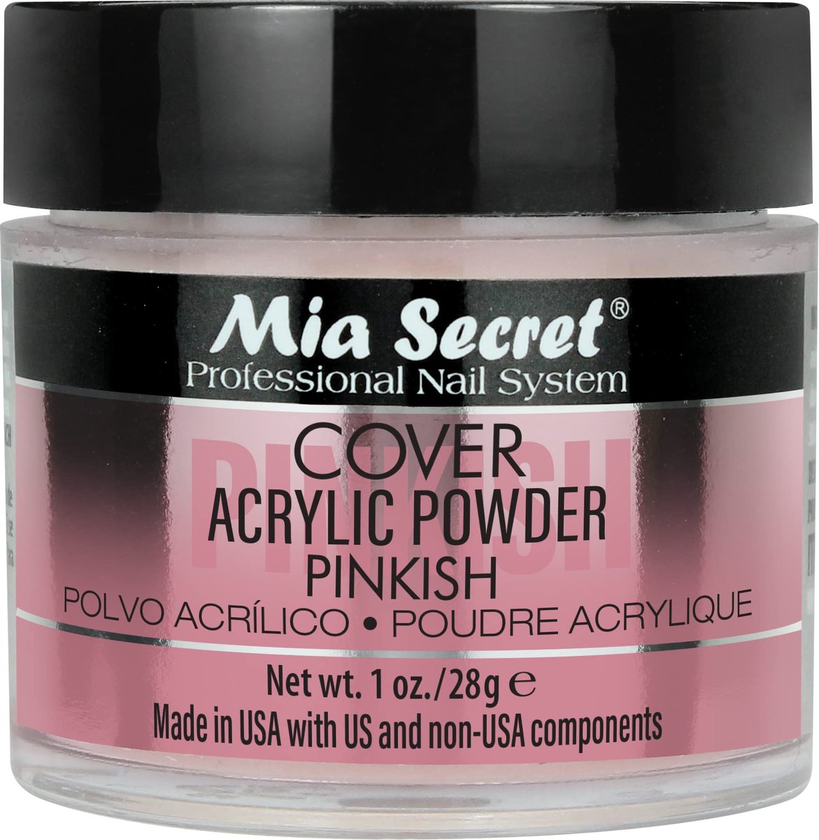 Mia Secret COVER PINKISH Acrylic Powder (1oz) for Flawless Nail Extensions - görsel 1
