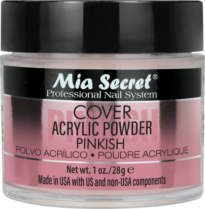 Mia Secret COVER PINKISH Acrylic Powder (1oz) for Flawless Nail Extensions