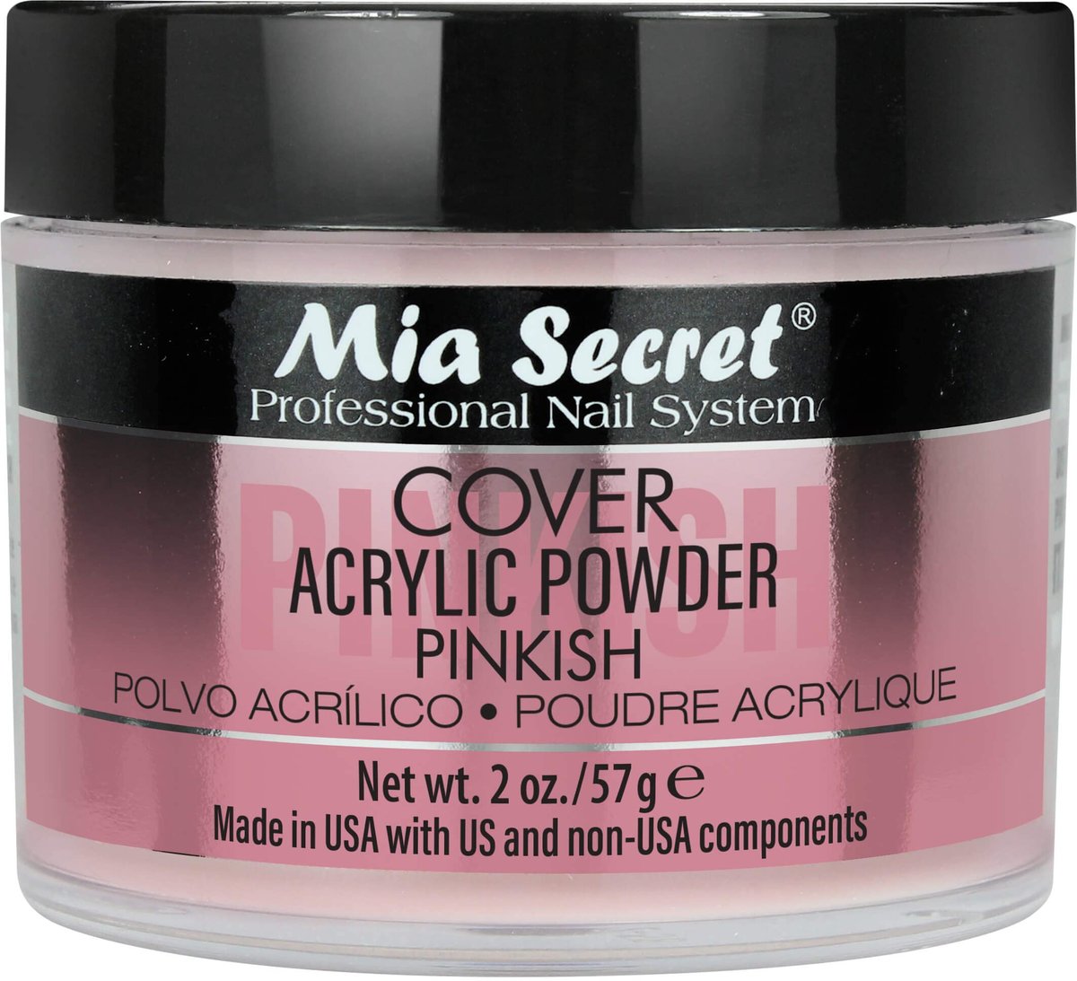 Mia Secret COVER PINKISH Acrylic Powder 2oz - High Coverage Pink Acrylic for Nail Extensions Avelisse