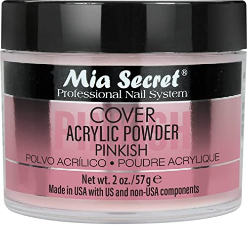 Mia Secret COVER PINKISH Acrylic Powder 2oz - High Coverage Pink Acrylic for Nail Extensions Avelisse