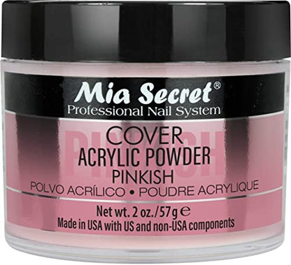 Mia Secret COVER PINKISH Acrylic Powder 2oz - High Coverage Pink Acrylic for Nail Extensions Avelisse