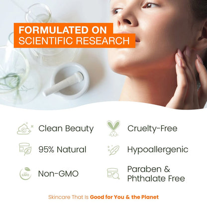 Natural Chemist Vitamin C Serum With Collagen - Dermatologist Tested, Skin Brightening, Anti-Aging, Acne Treatment, Fades Dark Spots, Cruelty Free Korean Skin Care For All Skin Types - 1.69 oz