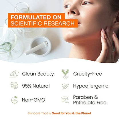 Natural Chemist Vitamin C Serum With Collagen - Dermatologist Tested, Skin Brightening, Anti-Aging, Acne Treatment, Fades Dark Spots, Cruelty Free Korean Skin Care For All Skin Types - 1.69 oz