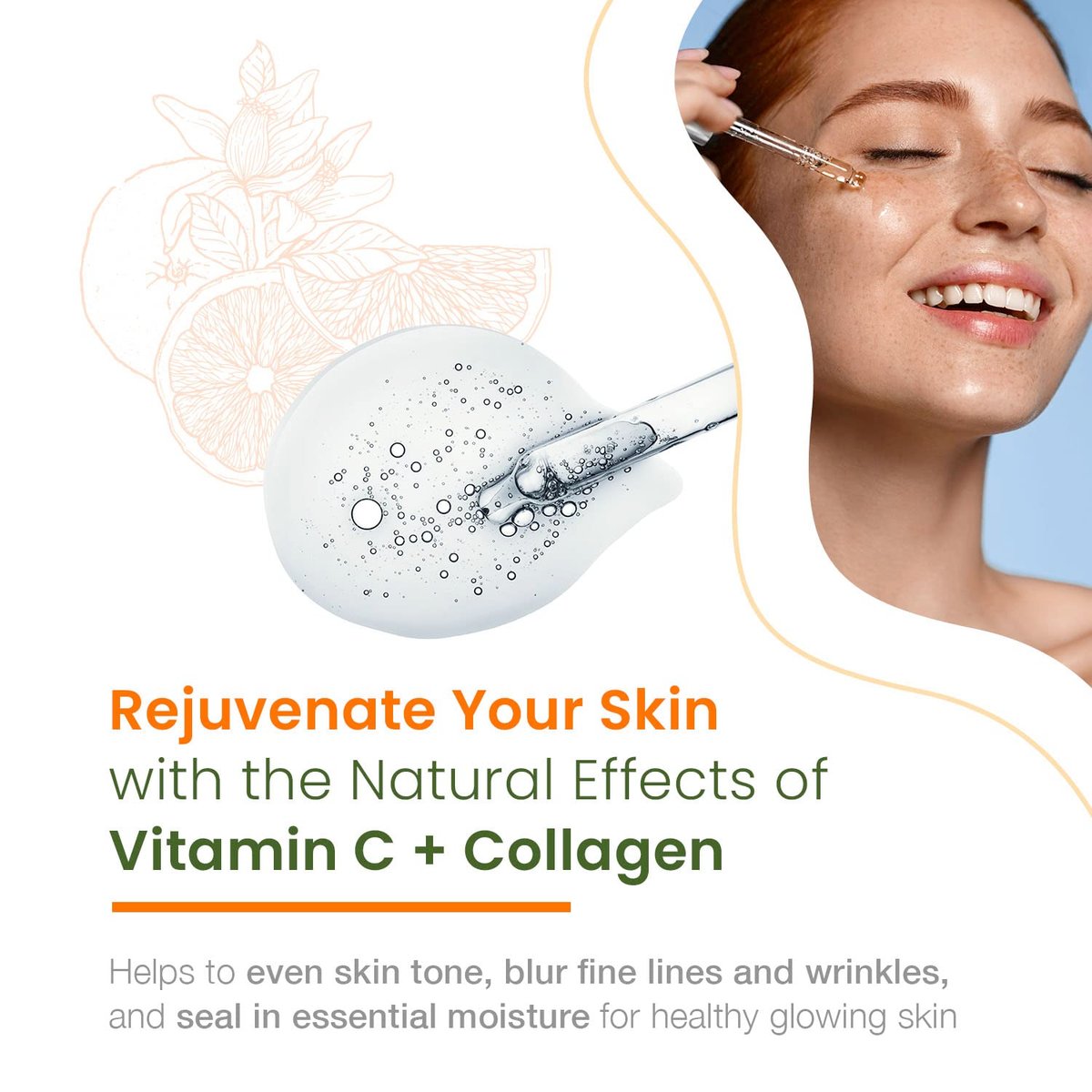 Natural Chemist Vitamin C Serum With Collagen - Dermatologist Tested, Skin Brightening, Anti-Aging, Acne Treatment, Fades Dark Spots, Cruelty Free Korean Skin Care For All Skin Types - 1.69 oz - görsel 3