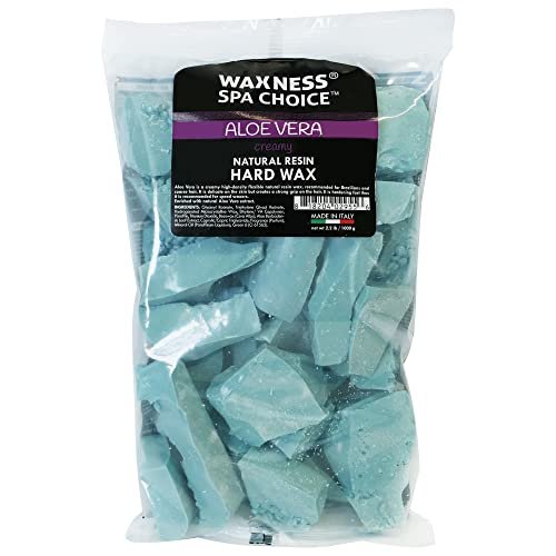 Waxness Spa Choice Aloe Vera Hard Wax Beads 2.2 lb (1 kg) – Professional Hair Removal for Smooth Skin Avelisse