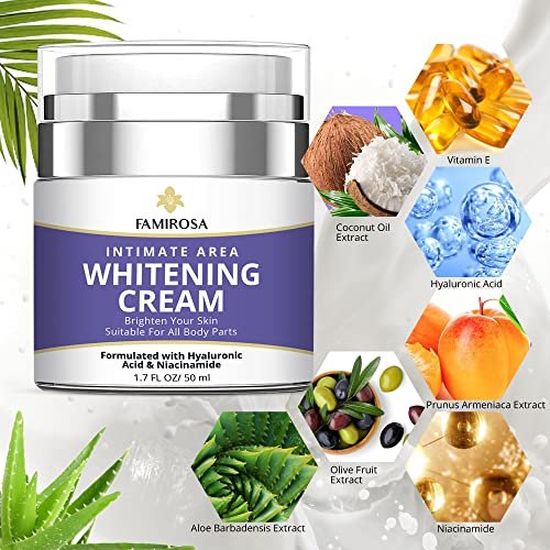 FAMIROSA Intimate Area Dark Spot Corrector - Underarm Cream for Armpit, Knees, Elbows, Inner Thigh, Private Parts - Intimate Skin Cream 50 ml Avelisse