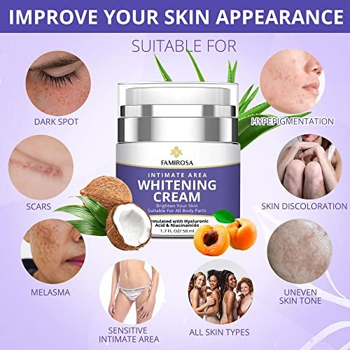 FAMIROSA Intimate Area Dark Spot Corrector - Underarm Cream for Armpit, Knees, Elbows, Inner Thigh, Private Parts - Intimate Skin Cream 50 ml Avelisse