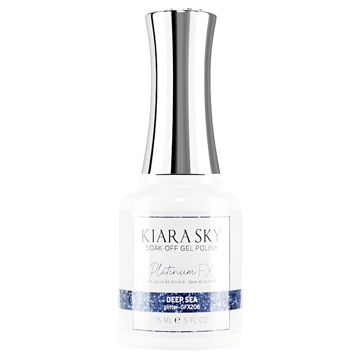KIARA SKY LED UV Soak Off Platinum Gel FX - Deep Sea One Coat Foil Glitter Nail Polish (0.5 Fl Oz) - görsel 1