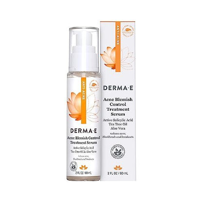 DERMA E Acne Spot Treatment - Clinically Studied Blemish Control Serum for Blackheads, Breakouts & Cystic Acne, 2 Fl Oz Avelisse