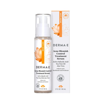 DERMA E Acne Spot Treatment - Clinically Studied Blemish Control Serum for Blackheads, Breakouts & Cystic Acne, 2 Fl Oz Avelisse