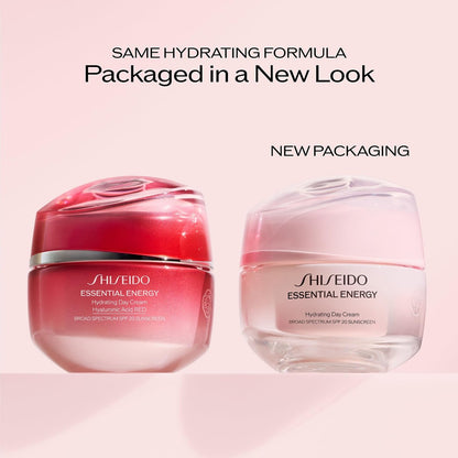 Shiseido Essential Energy Hydrating Day Cream with SPF 20 - 24-Hour Moisture & Pore-Refining - Hyaluronic Acid - All Skin Types - 50 mL Avelisse