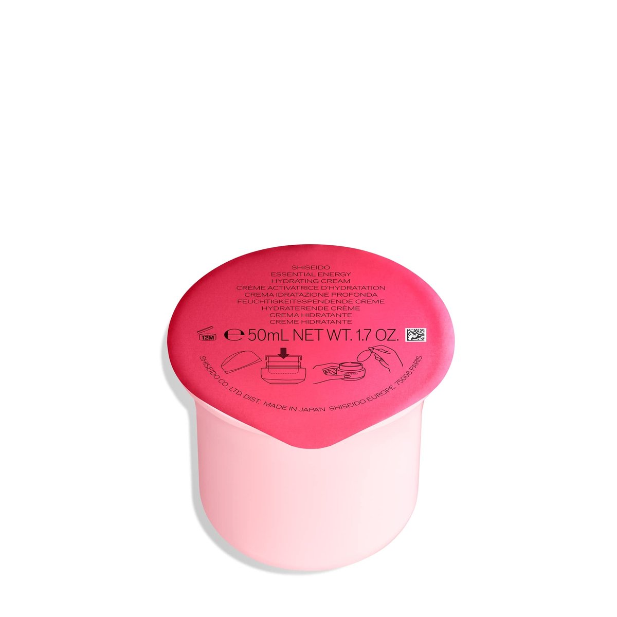 Shiseido Essential Energy Hydrating Cream Refill - 50 mL - Visibly Reduces Pores & Fine Lines - Hyaluronic Acid - 24-Hour Hydration - Vegan - All Skin Types Avelisse