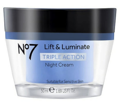 No7 Lift and Luminate Triple Action Face Cream - Day and Night Bundle with SPF 30 Day Cream, 1.69 fl oz Each Avelisse