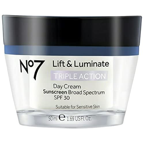 No7 Lift and Luminate Triple Action Face Cream - Day and Night Bundle with SPF 30 Day Cream, 1.69 fl oz Each Avelisse