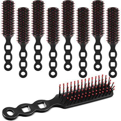 60-Pack Bulk Disposable Hair Brushes for Homeless Shelters, Hotels, Nursing Homes, Charity - Anti-Static Bristles, 7.5 x 1.4 Inch, Black Avelisse