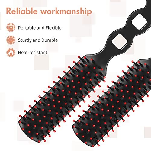60-Pack Bulk Disposable Hair Brushes for Homeless Shelters, Hotels, Nursing Homes, Charity - Anti-Static Bristles, 7.5 x 1.4 Inch, Black Avelisse