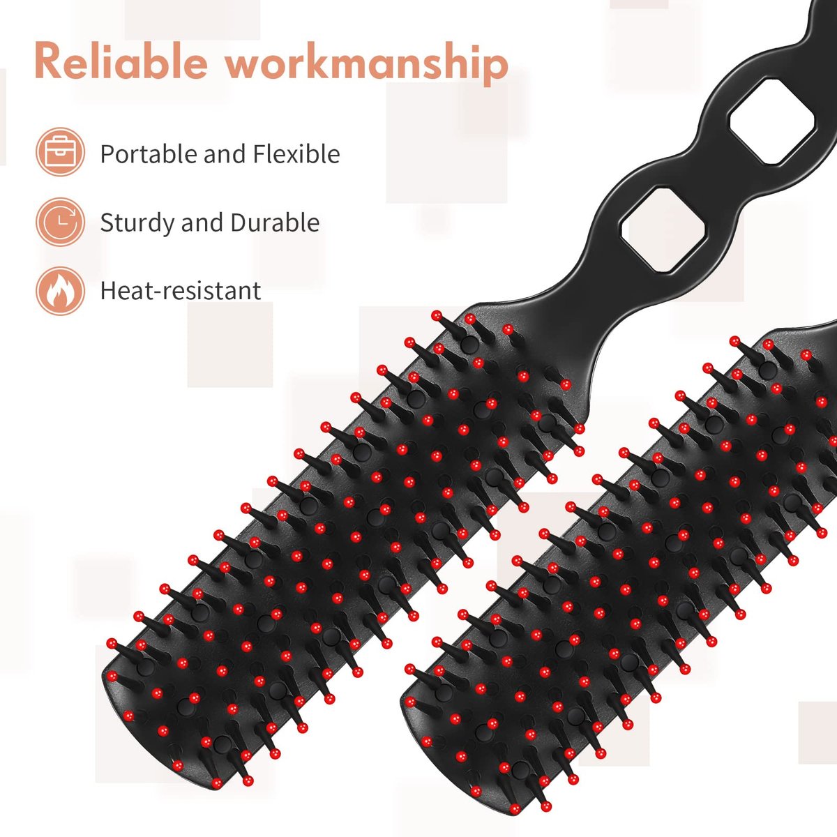 60-Pack Bulk Disposable Hair Brushes for Homeless Shelters, Hotels, Nursing Homes, Charity - Anti-Static Bristles, 7.5 x 1.4 Inch, Black Avelisse