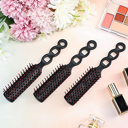 60-Pack Bulk Disposable Hair Brushes for Homeless Shelters, Hotels, Nursing Homes, Charity - Anti-Static Bristles, 7.5 x 1.4 Inch, Black Avelisse