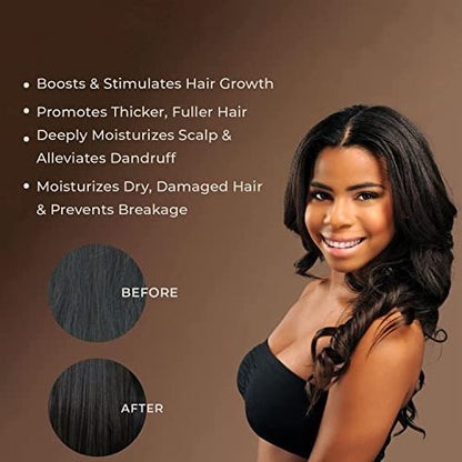 Sunny Isle Jamaican Black Castor Oil with Chebe Powder - 4 oz for Hair Growth & Moisture