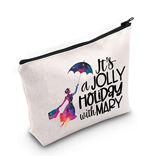 WZMPA Holiday With Mary Cosmetic Makeup Bag – Movie Inspired Canvas Zipper Pouch for Women & Girls - görsel 2