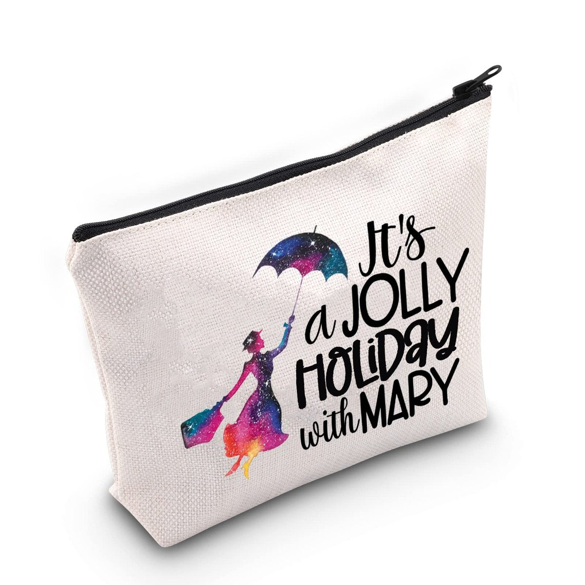 WZMPA Holiday With Mary Cosmetic Makeup Bag – Movie Inspired Canvas Zipper Pouch for Women & Girls - görsel 1