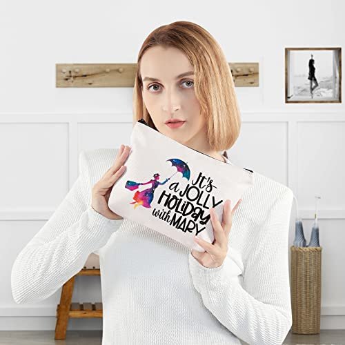 WZMPA Holiday With Mary Cosmetic Makeup Bag – Movie Inspired Canvas Zipper Pouch for Women & Girls - görsel 8