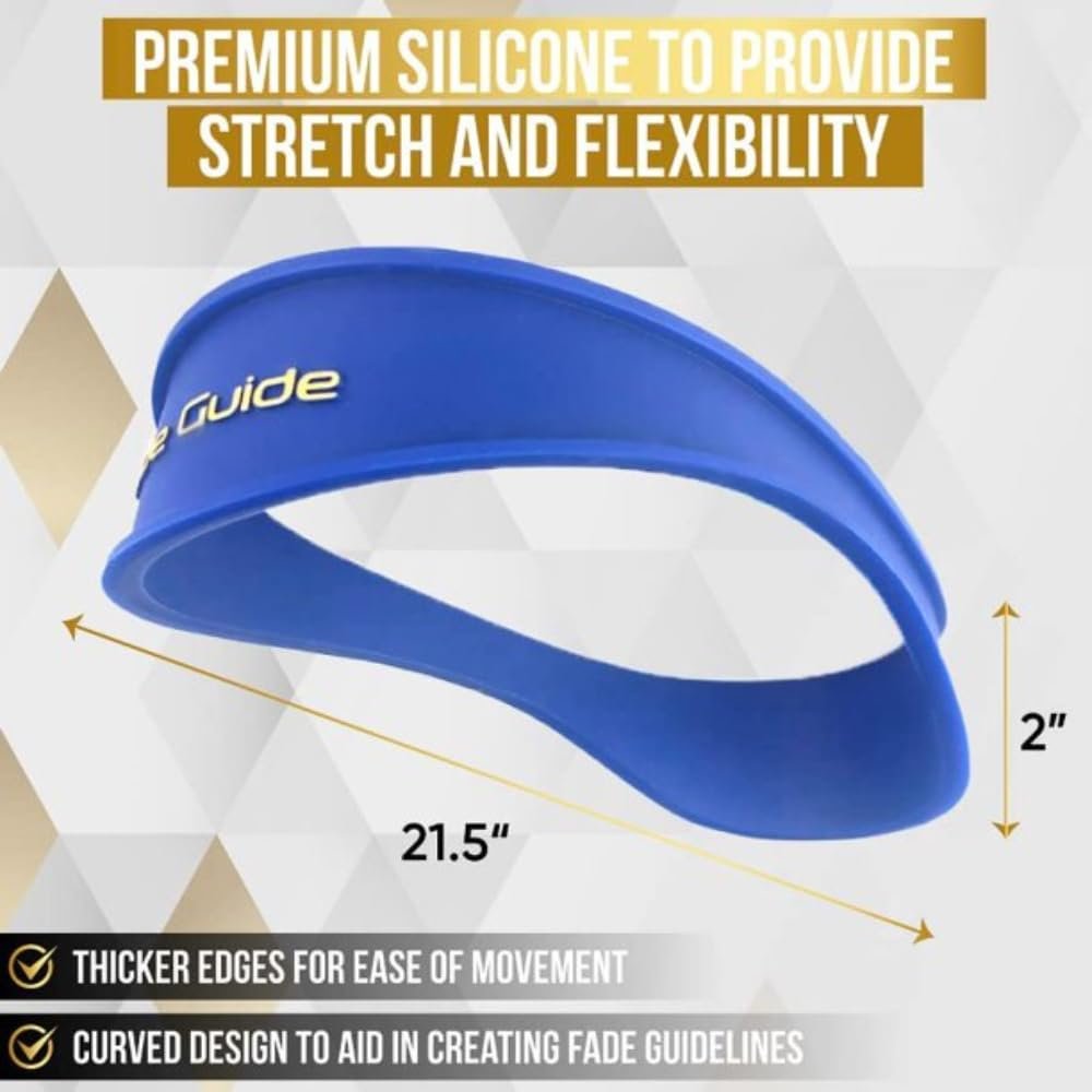 Hands-Free Fade Guide for Men – Silicone Haircut Template for Clippers | Neckline Shaver Guide | DIY Self Haircut Tool Avelisse
