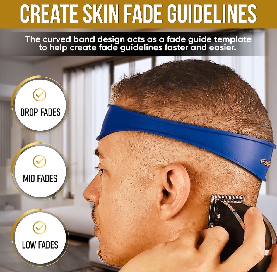Hands-Free Fade Guide for Men – Silicone Haircut Template for Clippers | Neckline Shaver Guide | DIY Self Haircut Tool Avelisse