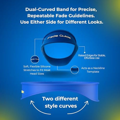 Hands-Free Fade Guide for Men – Silicone Haircut Template for Clippers | Neckline Shaver Guide | DIY Self Haircut Tool Avelisse