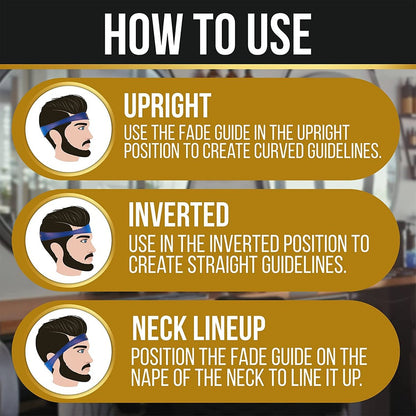 Hands-Free Fade Guide for Men – Silicone Haircut Template for Clippers | Neckline Shaver Guide | DIY Self Haircut Tool Avelisse