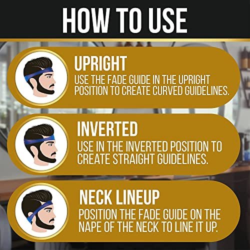 Hands-Free Fade Guide for Men – Silicone Haircut Template for Clippers | Neckline Shaver Guide | DIY Self Haircut Tool Avelisse