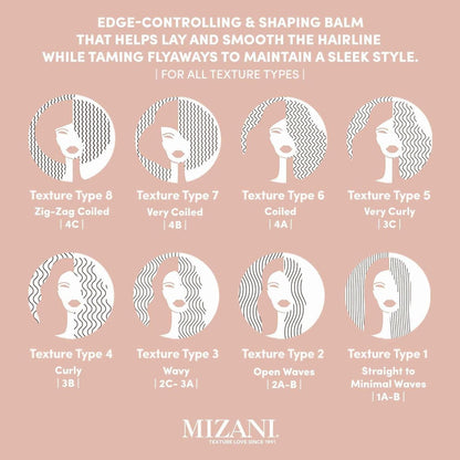 Mizani Artful Edges Edge Control Gel – Flake-Free Strong Hold with Castor Oil & Shea Butter, 1.6 Fl Oz Avelisse