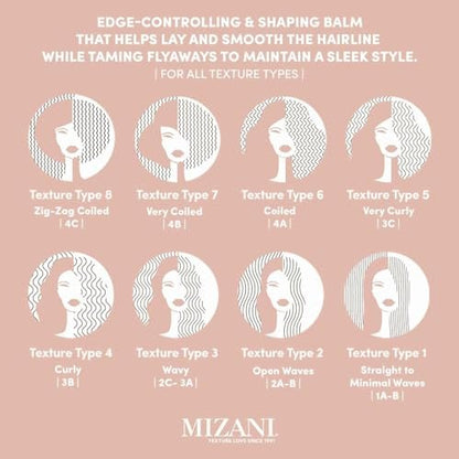 Mizani Artful Edges Edge Control Gel – Flake-Free Strong Hold with Castor Oil & Shea Butter, 1.6 Fl Oz Avelisse