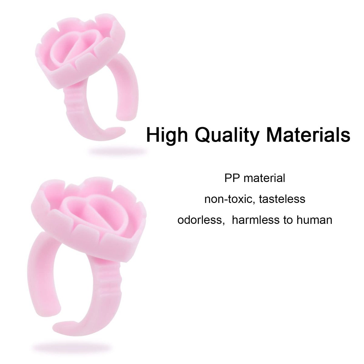 100 Pack Pink Glue Rings for Eyelash Extensions – Disposable Lash Glue Holder Rings - görsel 11