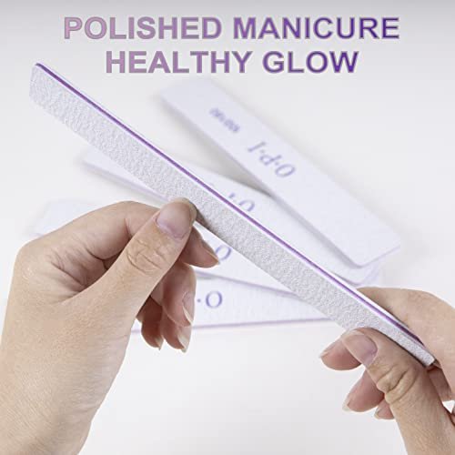 Waqas 12 Pcs Nail File Set - Double Sided Emery Board for Natural and Acrylic Nails, 100/180 Grit Professional Manicure Tools - görsel 6